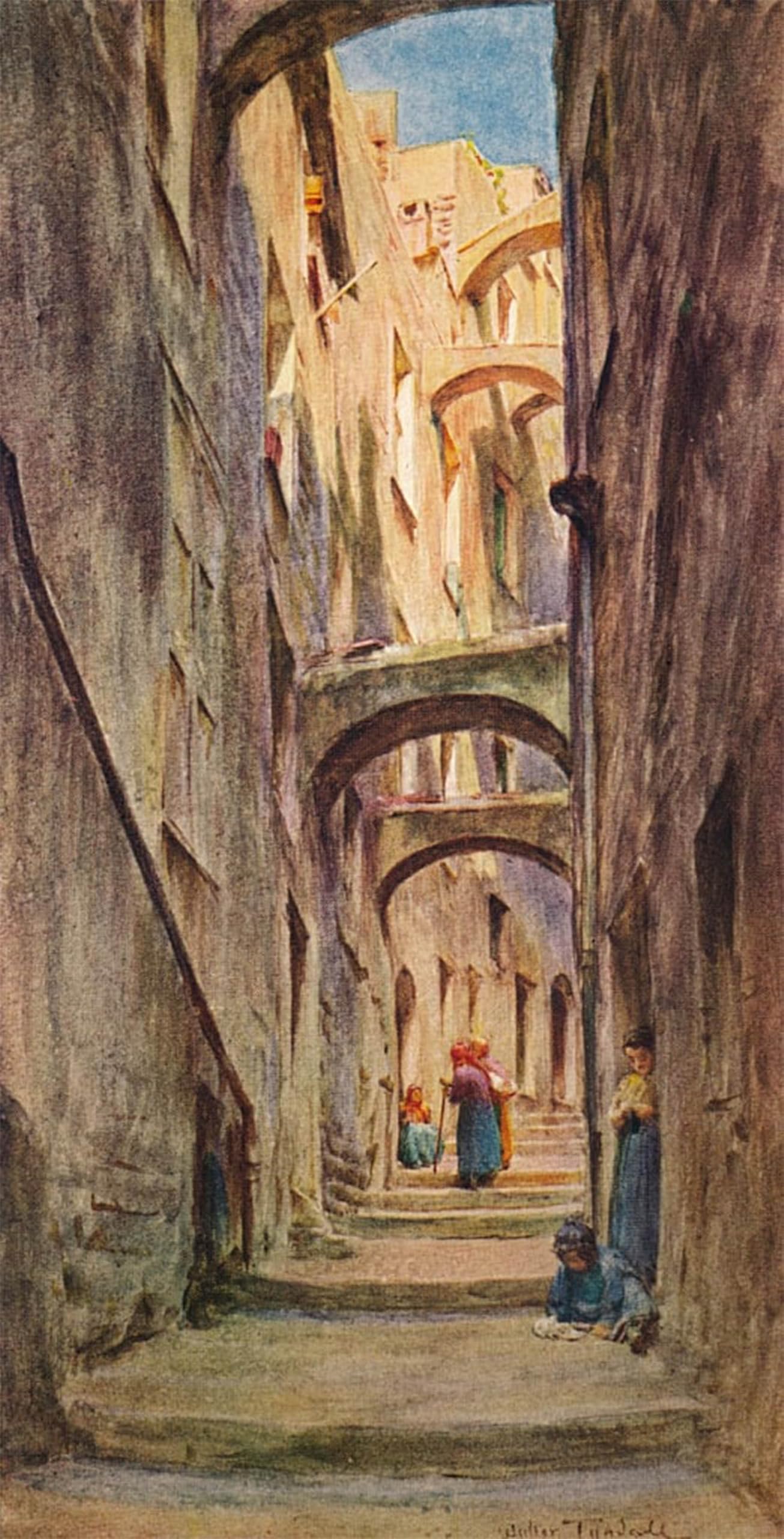 ARTXLXXBN Famous Painting Art Wall Decor Abstract Art Picture Vicolo Della Providenzaan Remo by Walter Frederick Roofe Tyndale Animal Pictures for Home Decor 60x90cm