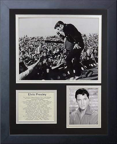Legends Never Die Elvis Presley Performing Live Collectible, collage de fotos enmarcadas, decoración artística de pared, 12 x 15 pulgadas, modelo: