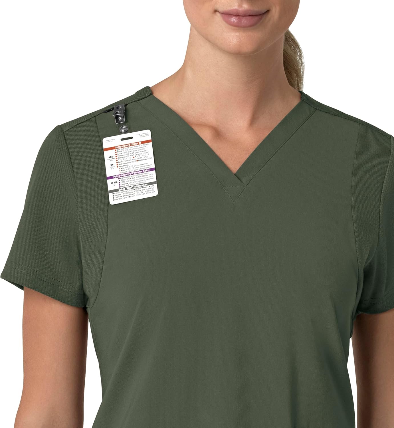 Carhartt Scrubs for Women Force Cross-Flex Panel V-Neck Tops with 3 Pockets