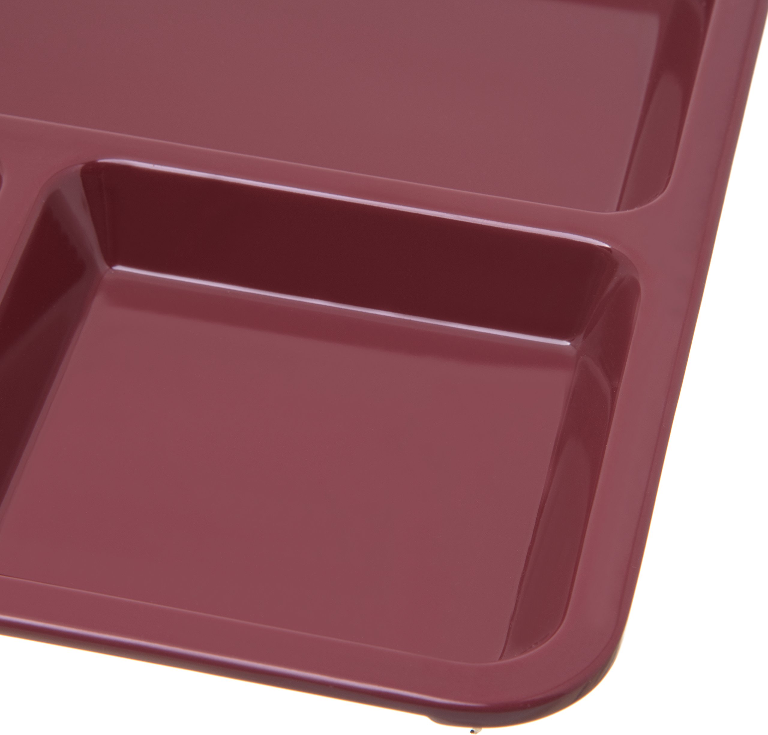 Carlisle Kl444 Plateau 4 compartiments divisé en mélamine, 27,9 x 22,9 cm (cas de 12), 11 inches x 9 inches, Dark Cranberry, 12