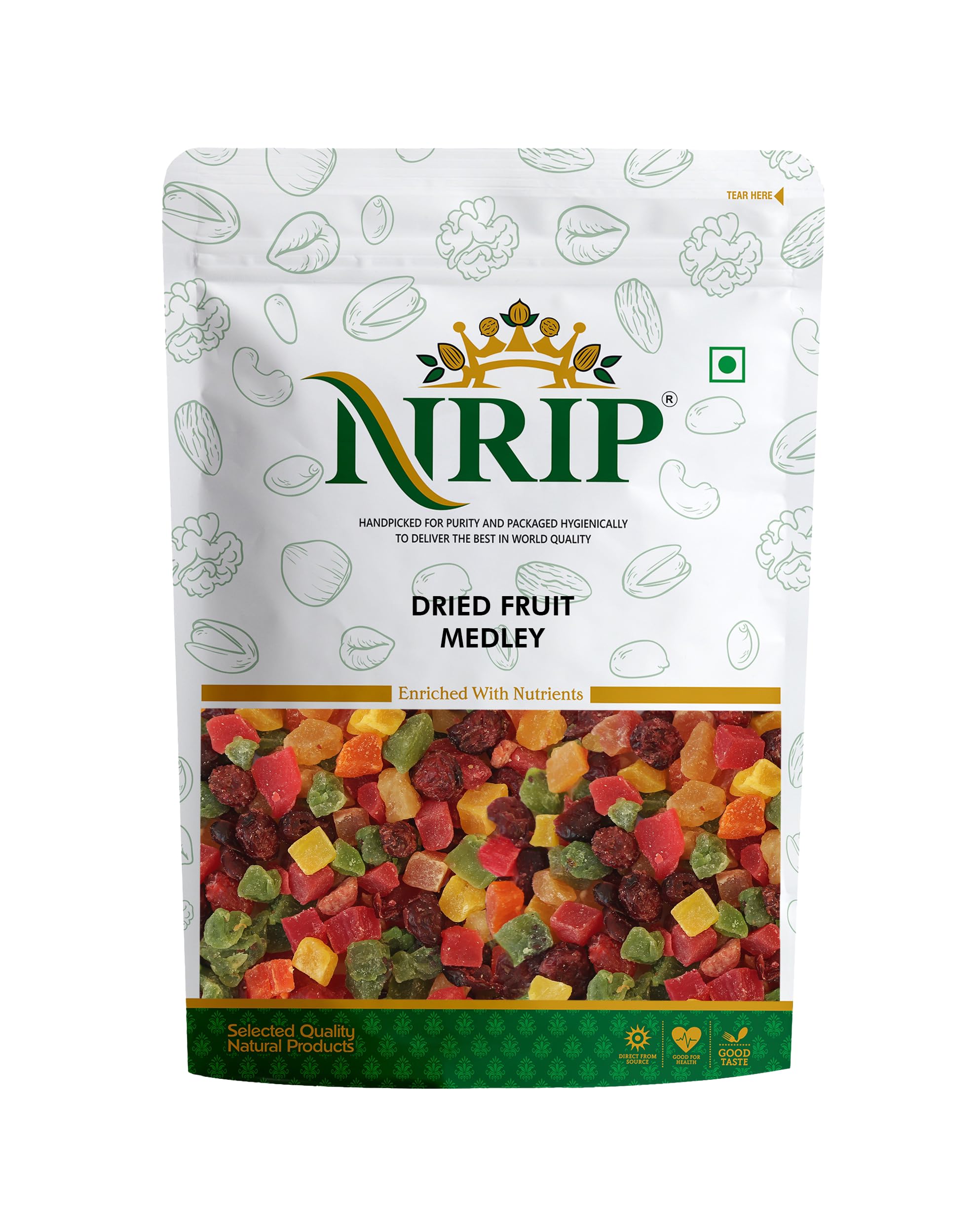 NRIP Dried Tropical Fruits Medley Mix 200 Gm (kiwi, mango, pineapple, strawberry, papaya, Black Raisin, cranberry)-image-43