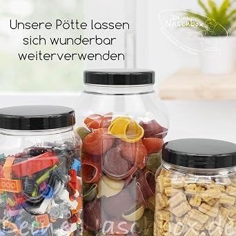 Deine Naschbox Sugar-Free Fruit Gum 4 Varieties Mix 3 kg Mega Pot XXL Bulk Pack for Party Candy Bar & as a Gift - Cola - Fruit - Juicy