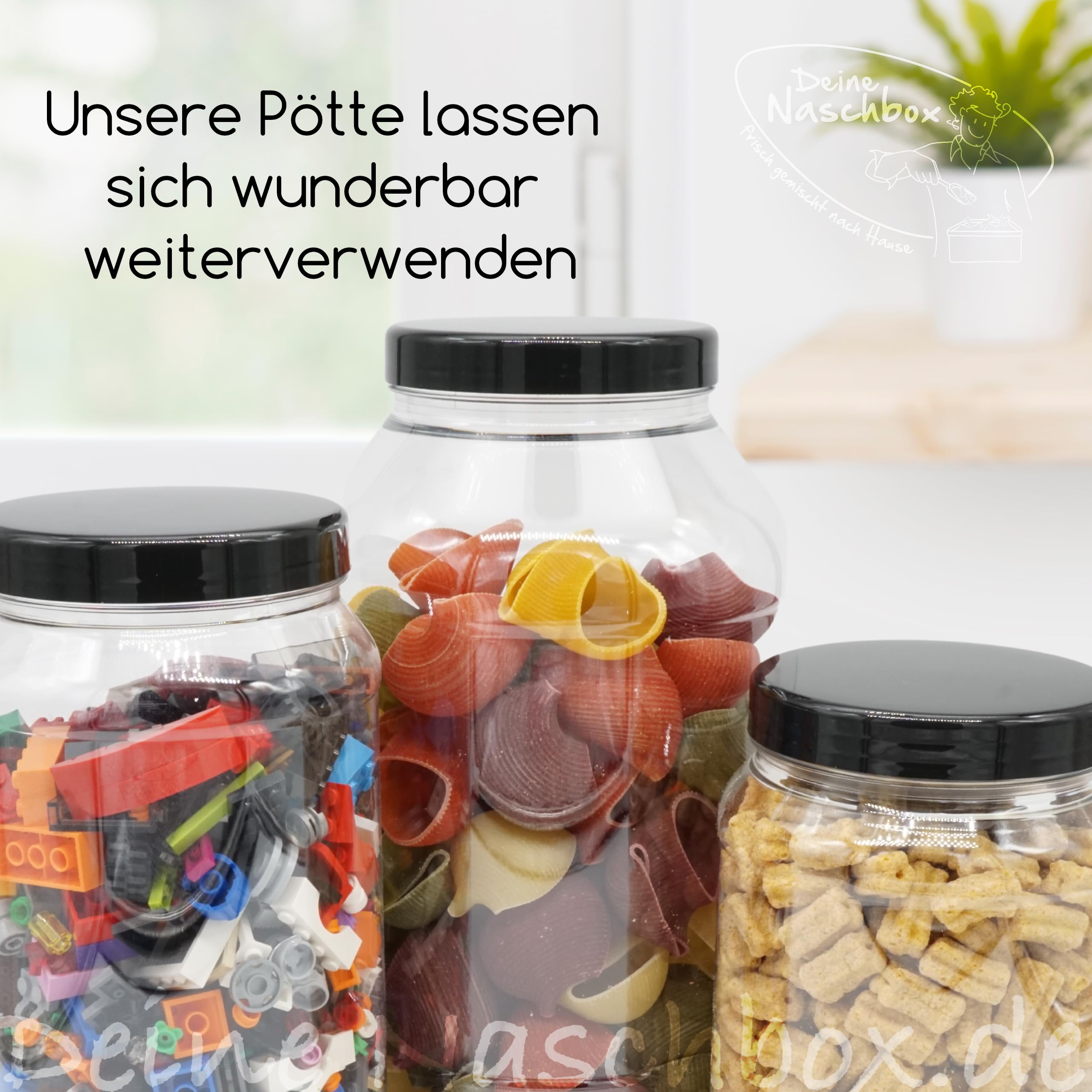 Deine Naschbox | Fruchtgummi Willis | 3kg Mega Pot | XXL Großpackung für die Candybar & als Geschenk - Lustig - Cooler Party Gag