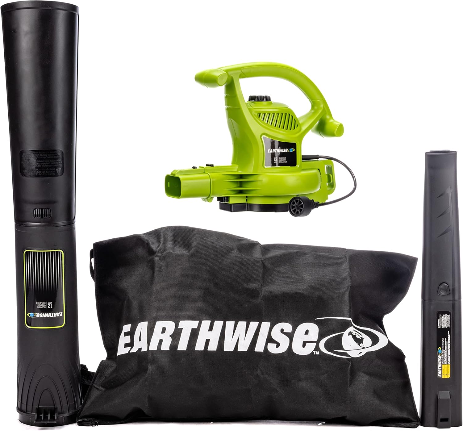 Earthwise BVM22012 12-Amp Variable Speed Corded Electric 3-in-1 Blower/Vacuum/Mulcher
