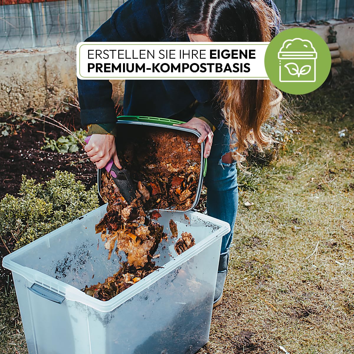 Skaza Bokashi Organko Biomlleimer Kche Set (2 x 16 Liter)  Komposteimer  Kche und Garten  mit 1 Kg EM Fermentieren Aktivator (Grau-Grn) :  Amazon.de: Garten