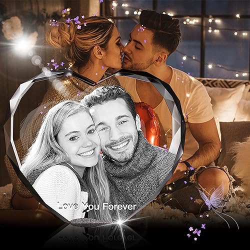 Miniatura 9 de YSPQBY Foto de cristal 3D personalizada, regalos personalizados para el día de San Valentín para mujeres, esposa, novia, ella, él, mamá, papá, gran