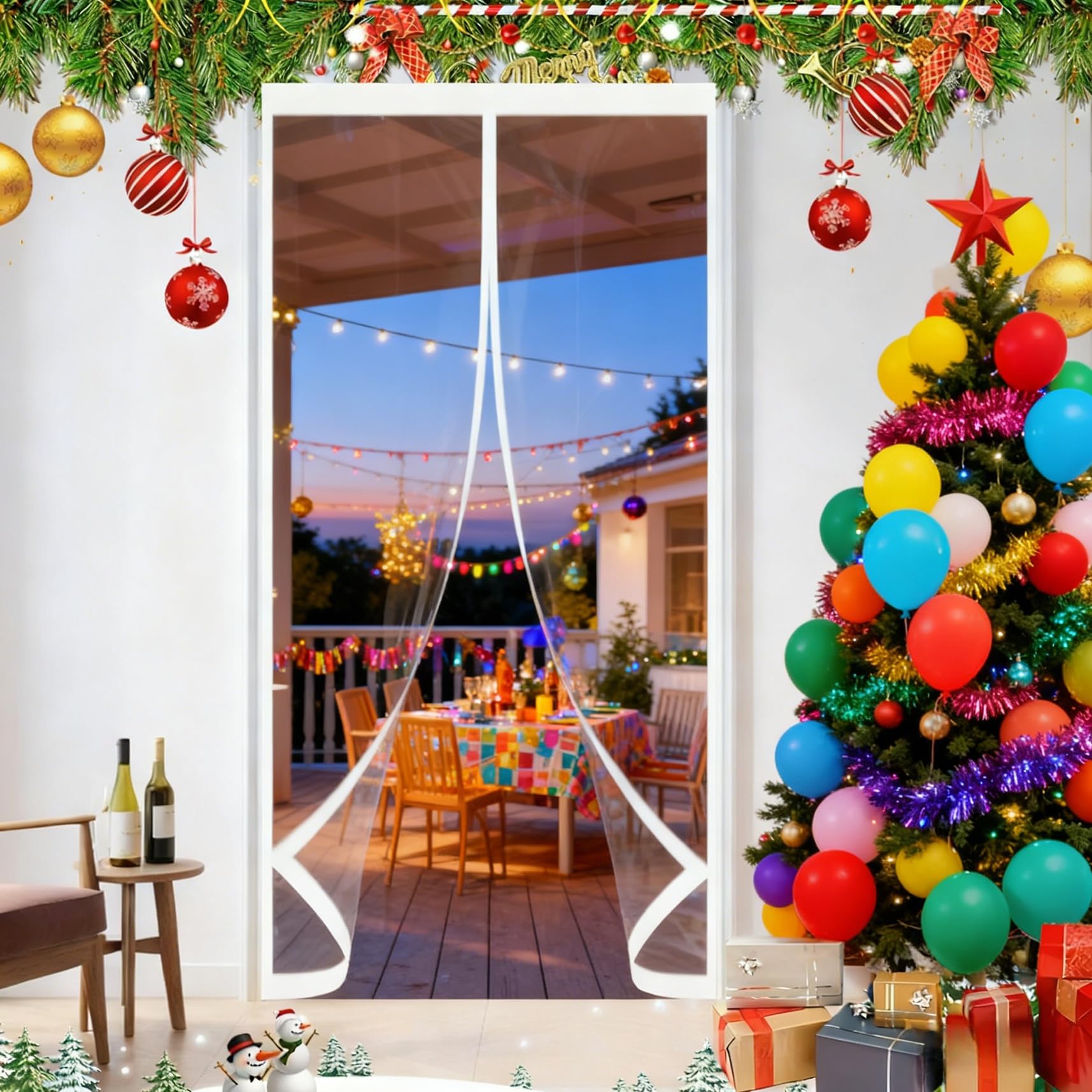 Tenda Termica Isolante Freddo 178 x 300 cm Protezione Dal Freddo Antivento Insonorizzata, Isolamento Termico Copertura Termica per Porta per Cantina, Balcone, A