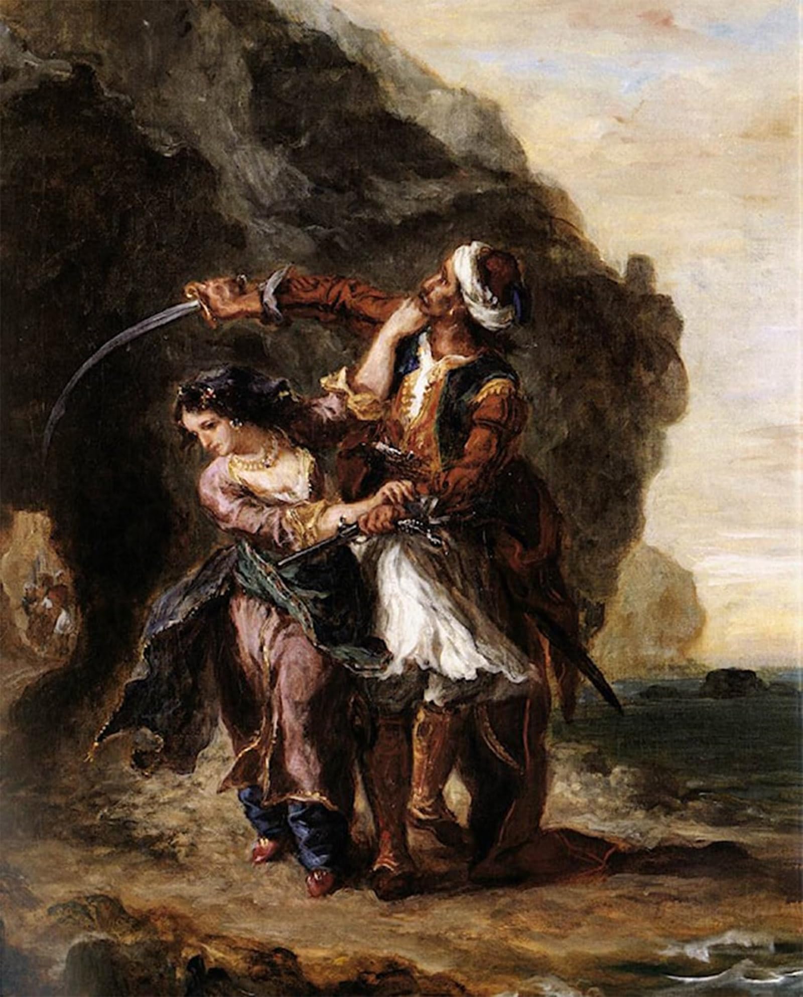 SERENDIPITP Aesthetic Poster Photo Wall Print Retro Picture The Bride of Abydos Eugene Delacroix Modern Wall Artwork for Home Decor 60x90cm