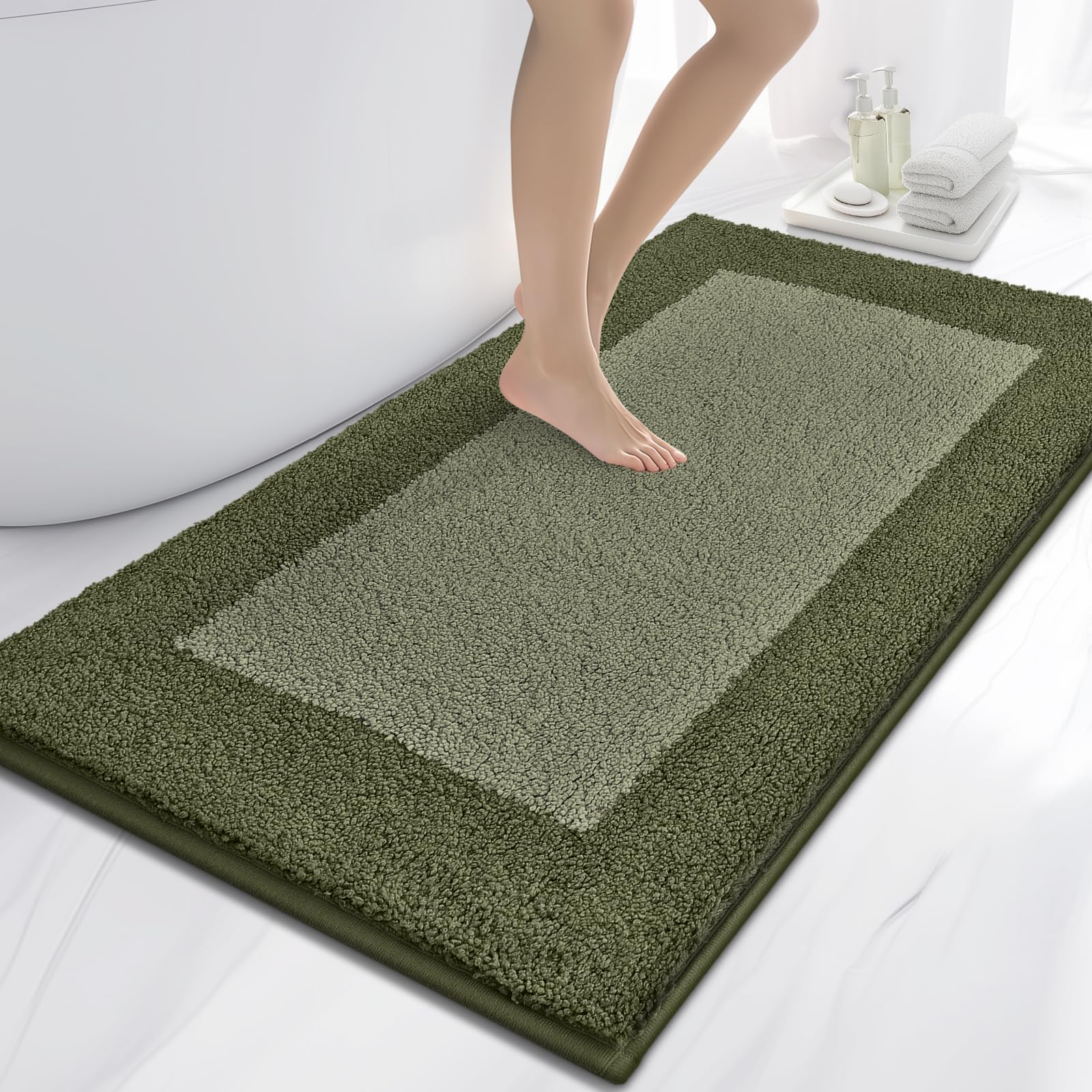 Bathroom Rugs 30 x 60 Non-Slip Extra Soft Absorbent Bath Rugs Machine Washable Quick Dry Bath Mats for
