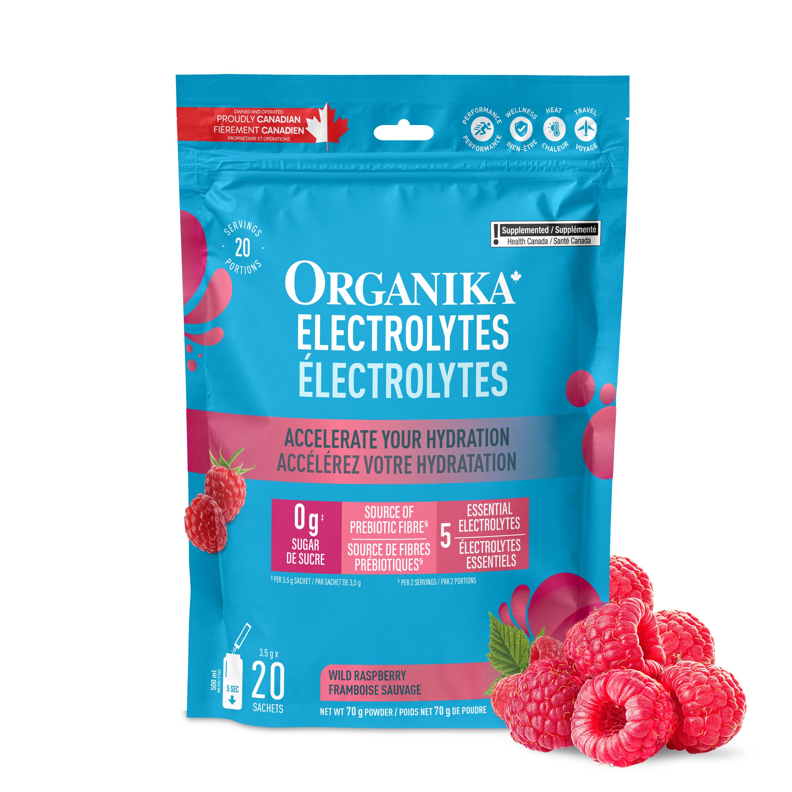 ORGANIKA Pure Electrolytes Raspberry, 70 GR