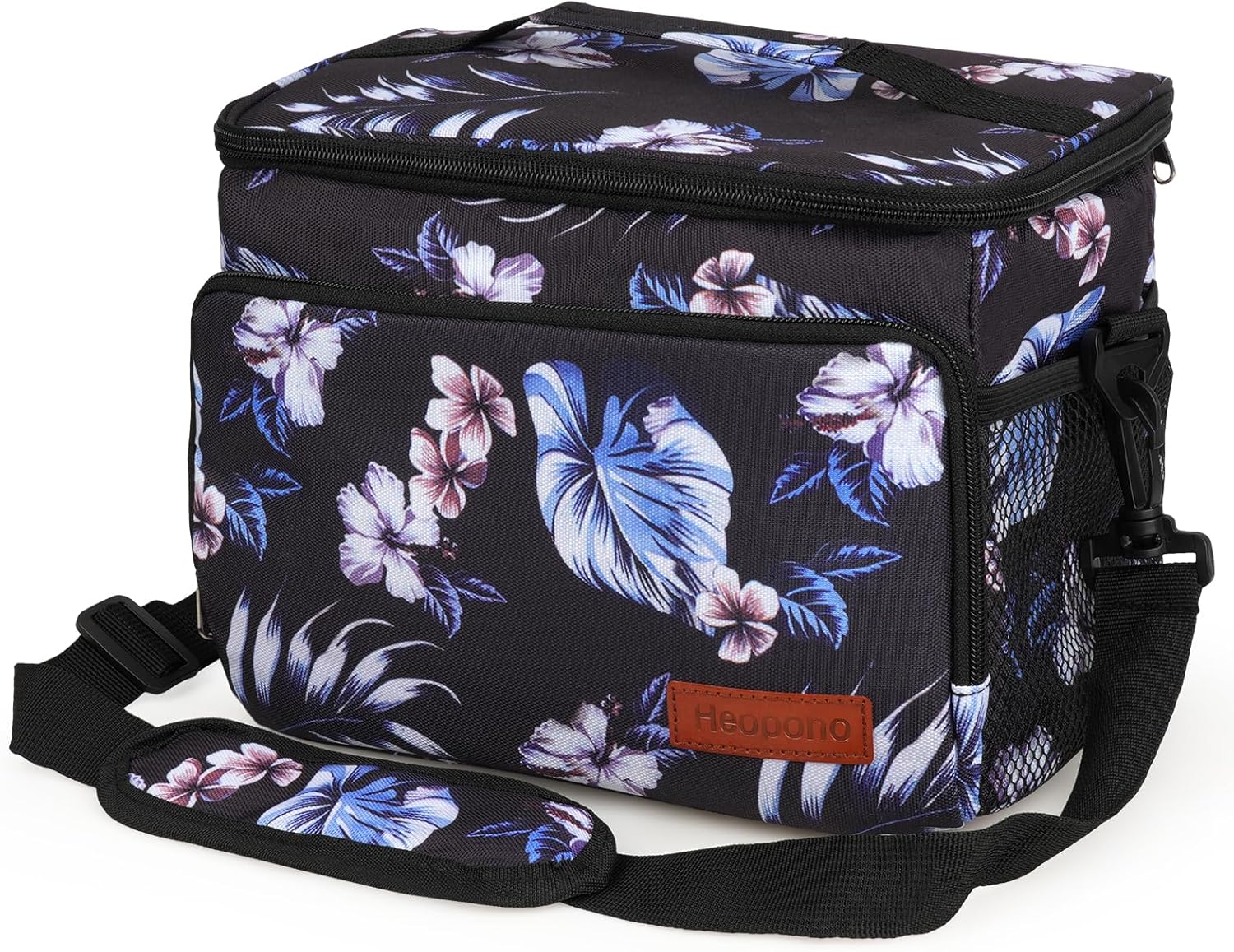 Lonchera aislada para adultos, bolsa enfriadora a prueba de fugas con múltiples bolsillos, correa ajustable, ideal para el trabajo, playa y picnic