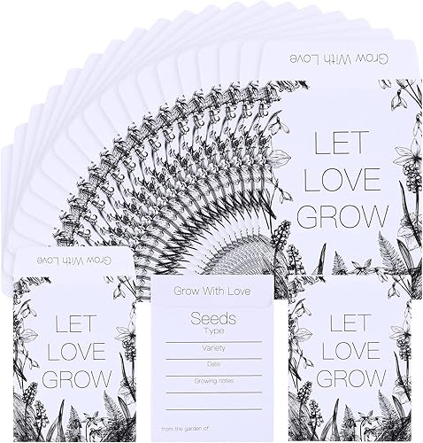 Teling Paquete de 100 unidades de papel kraft sin relleno, sobres rústicos autoadhesivos, sobres de almacenamiento de flores pequeñas, recuerdos de