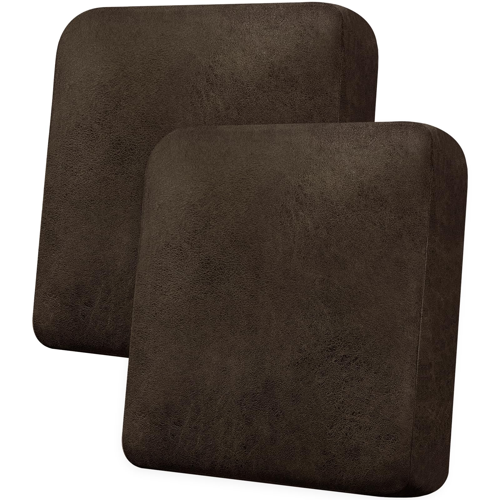 Photo 1 of Imnopqr Loveseat Cushion Covers - 2PC Leather-Look Stretch Slipcover Set