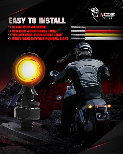 Vista 29 de MZS 1157 - Kit de luces LED para motocicleta, luces LED mejoradas, cuentas LED rojas de 2 pulgadas, estilo bala con doble color delantero o trasero