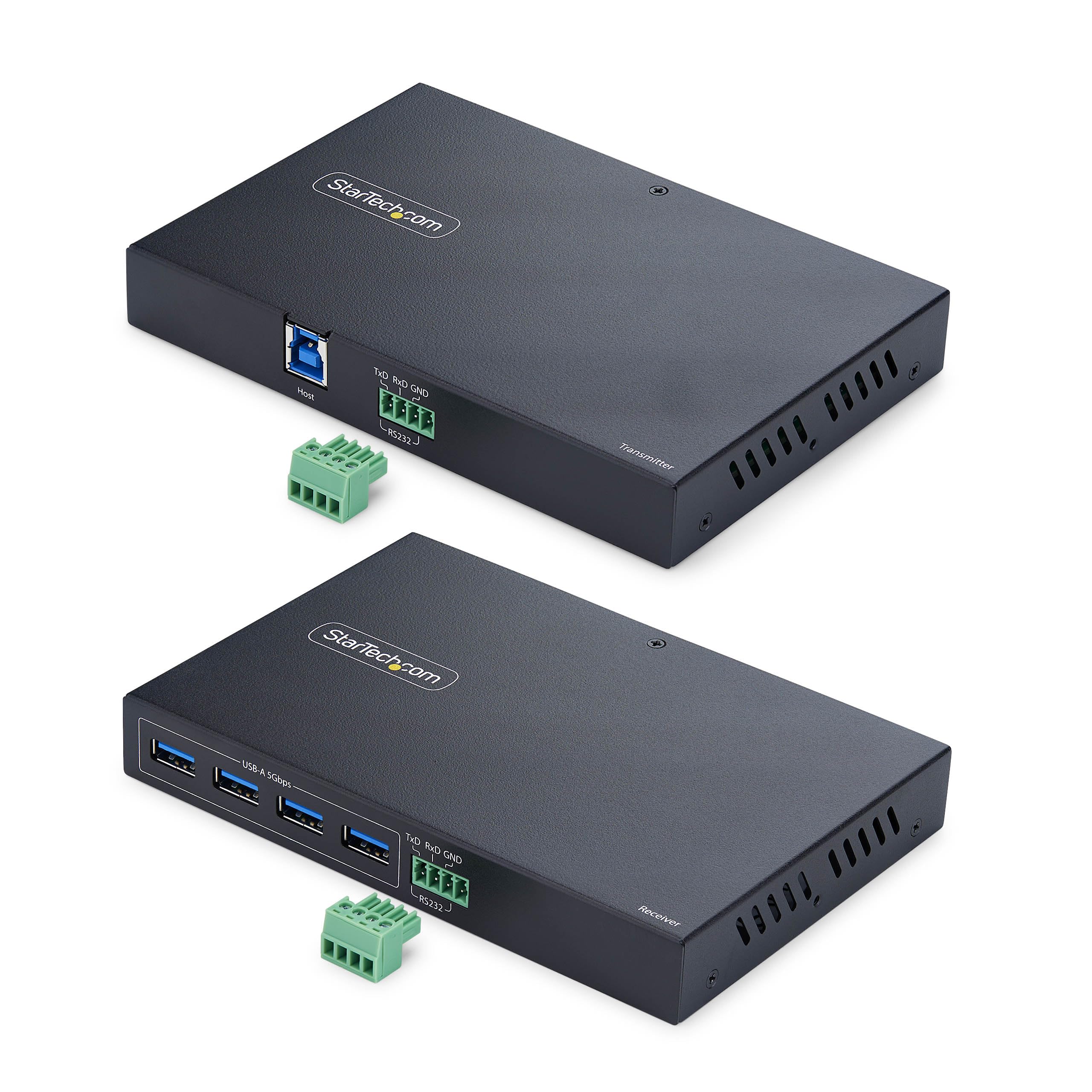 StarTech Extension USB 3.0 4 Ports sur Ethernet 100m Via RJ45 Cat6a Cat8 | Hub 4x USB-A 5 Gbps, Périphériques USB distants, HDBaseT, PoC, C10043-USB-EXTENDER