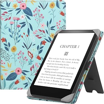 HGWALP Universal Stand Case for 6-7 Inch eReader Premium PU Leather Stand Cover with Wrist Strap Compatible with All 6 Inch 6.8 Inch 7 Inch Kindle Paperwhite/Colorsoft/Kobo/Tolino/Pocketbook/Sony eReader-SPB