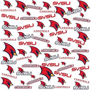 Saginaw Valley State University Spirit Logos 50ct Vinyl Large Deluxe Stickers Variety Pack - Laptop, Water Bottle, Scrapbooking, Tablet, Skateboard, Indoor/Outdoor