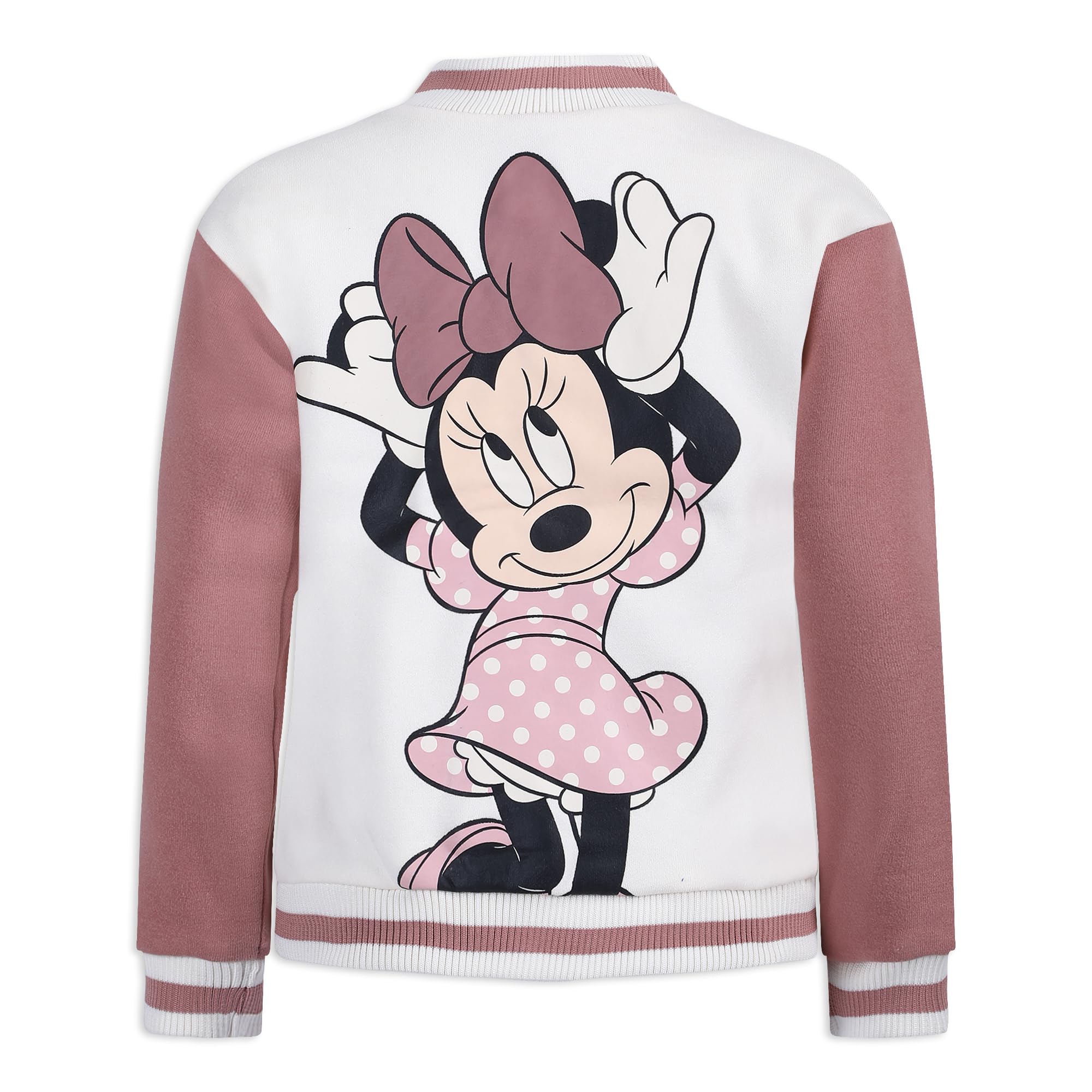 Disney Myszka Minnie, zestaw bluz, t-shirt i legginsy, dla małych i dużych dziewczynek, różowy i biały
