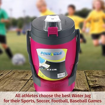 Reusable 85oz Leakproof Portable Water Jug Insulated with Spout Half Gallon Camping, Picnics, Hiking - Lime Green
