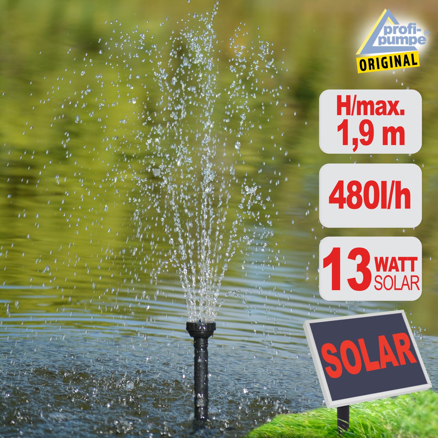 Pompa solare per laghetto, fontana solare, fontana solare, set di pompe solari per laghetto da giardino, pannello solare in robusto telaio in alluminio