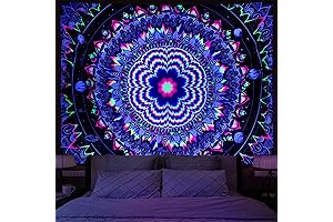 Amonercvita Blacklight Tapestry: Uncover the Cosmic Tapestry of Surreal Abstraction
