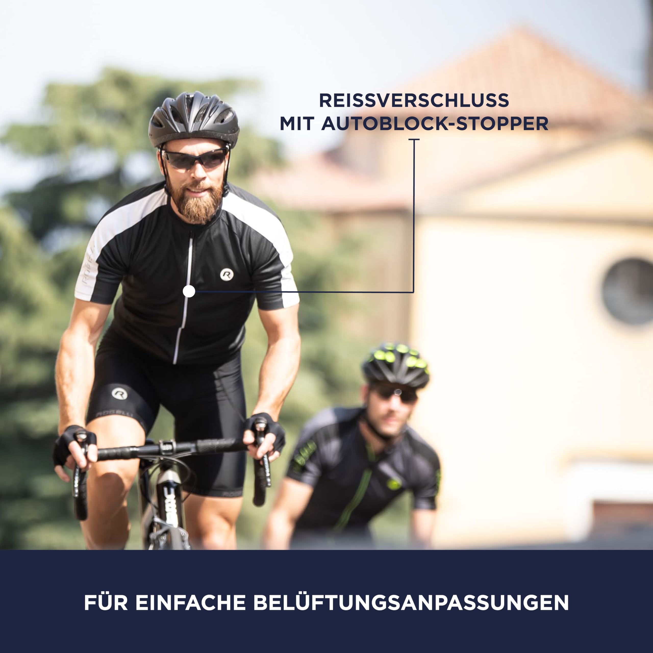 Rogelli Explore - Radtrikot Kurzarm - Herren | 4 Rückentaschen - Silikongriff - Atmungsaktiv - Rundhals - Temperatur 15 - 30 °C