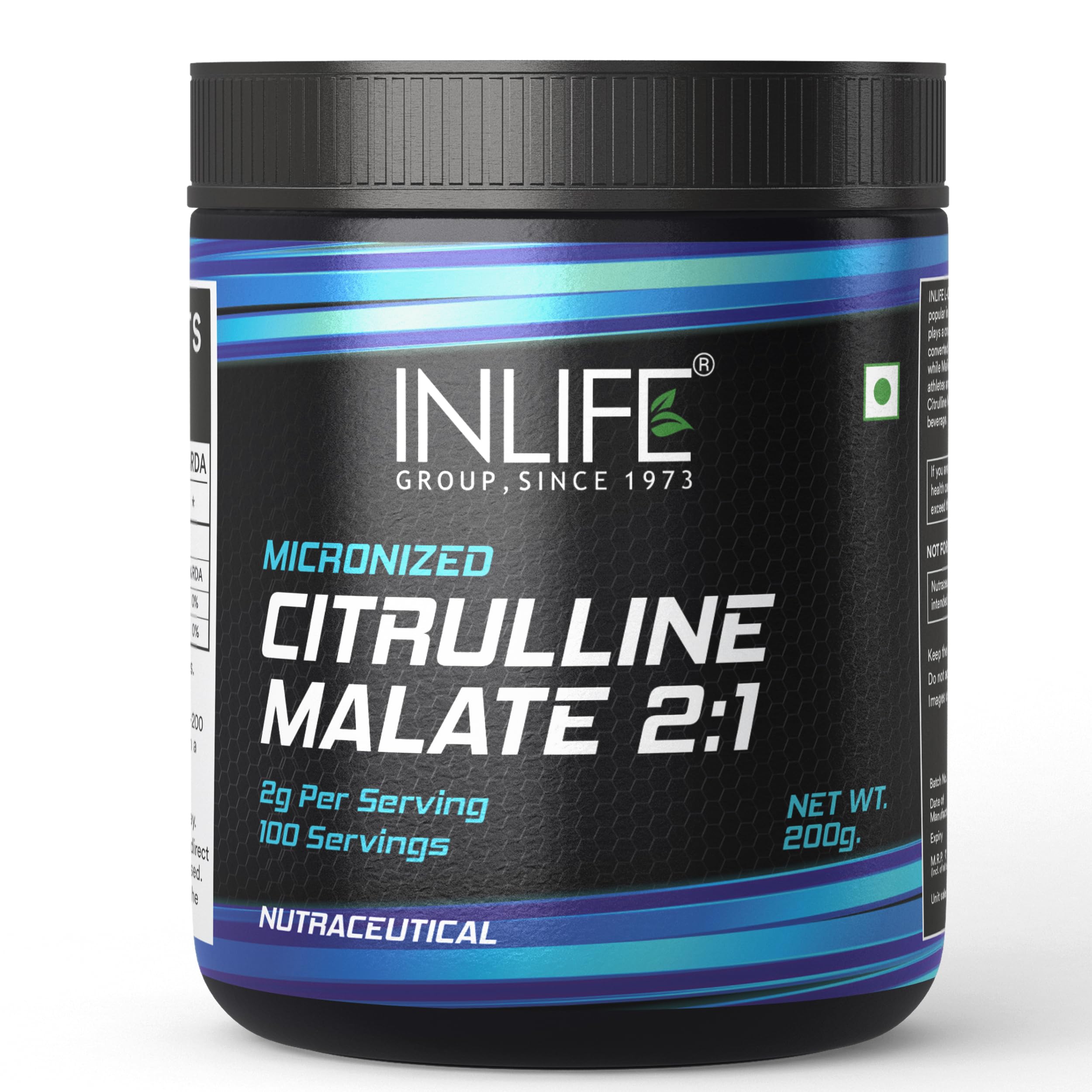 INLIFE L Citrulline Powder 2000mg | Boosts Nitric Oxide, Pre Workout Supplements for Men & Women - Unflavoured - 100 SERVINGS - 200g-image-14