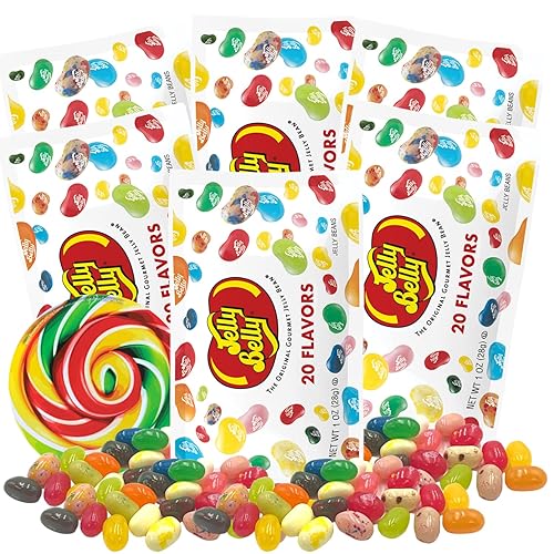 Surtido de frijoles de gelatina de 20 sabores paquetes individuales de dulces masticables afrutados regalos de fiesta y rellenos de bolsas de