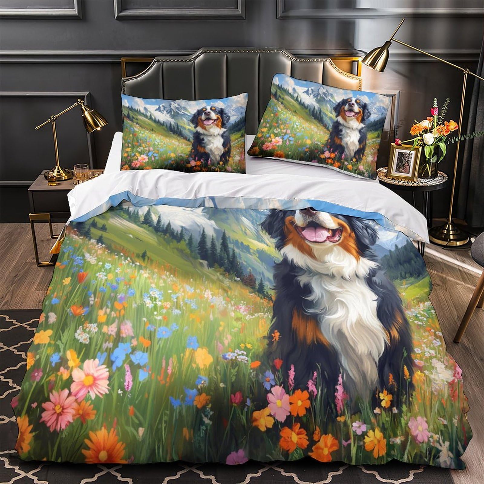 Housse de couette jardin d'abeilles 3d pour lit double enfant