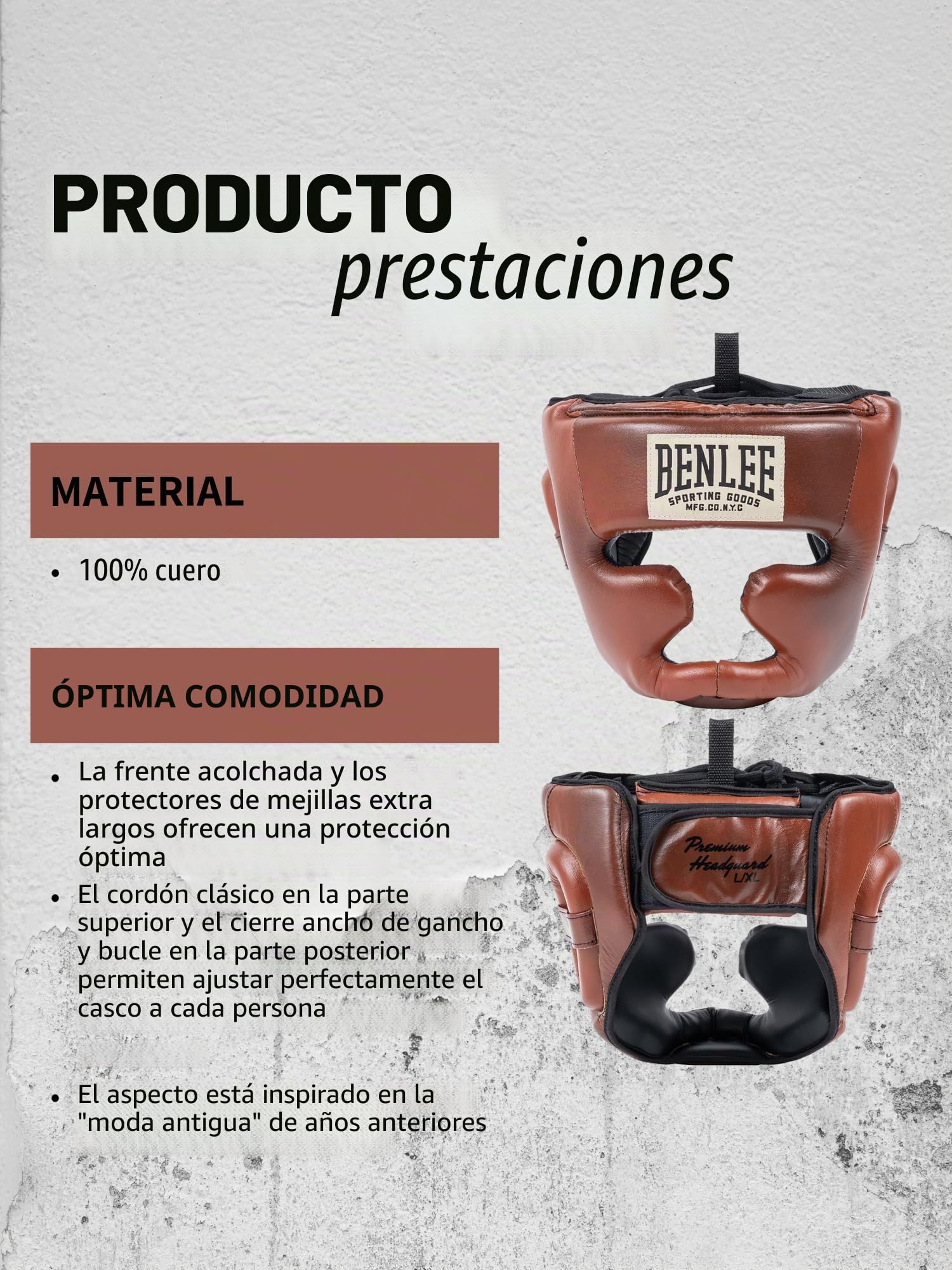 BENLEE HEADGUARD - Protector de cabeza de piel