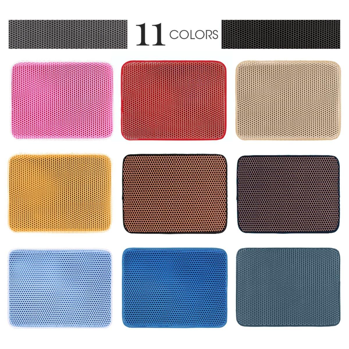 Tappetino per lettiera per gatti a colori Impermeabile Doppio strato antiscivolo Tappetino per lettino per gatti per animali domestici Accessori per animali domestici lavabili e lavabili-Split Blu na