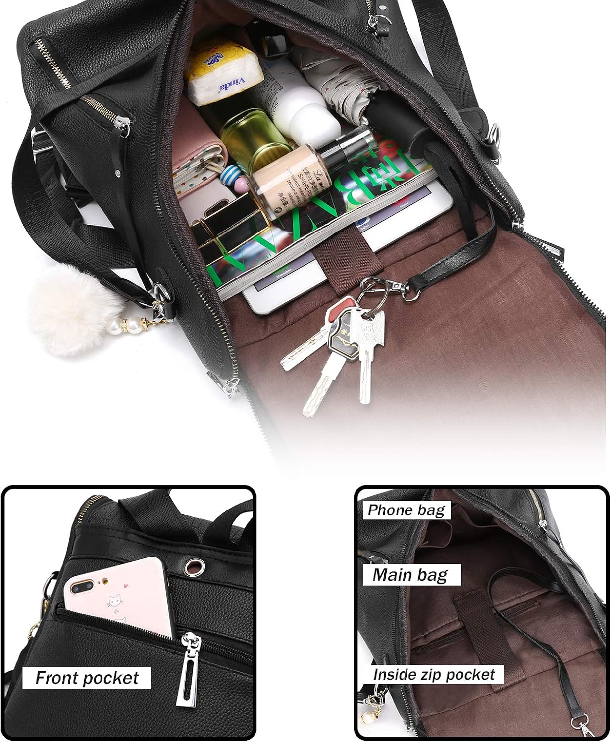 multi ensacar backpack purse