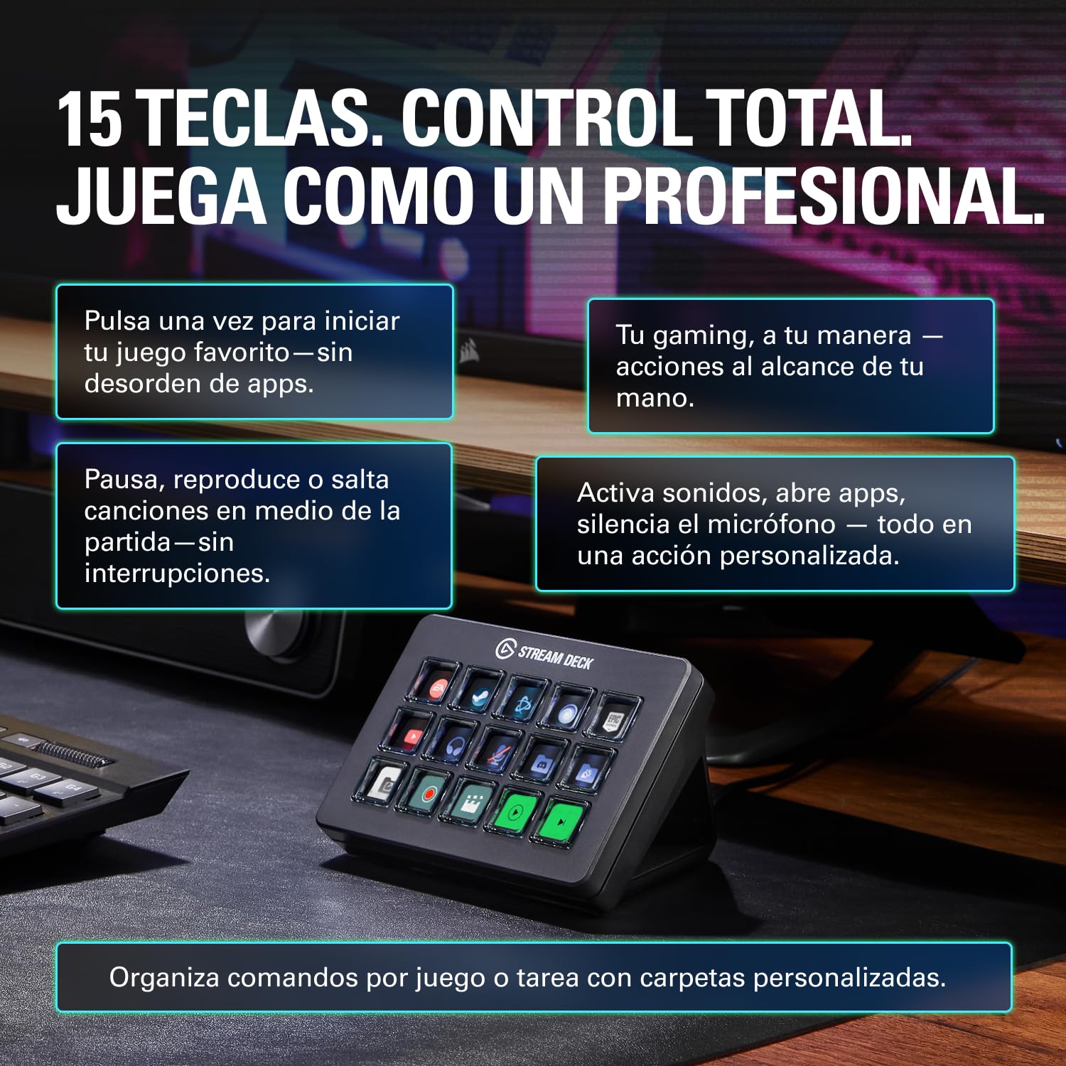 Elgato Stream Deck Scissor Keys, controlador de flujo