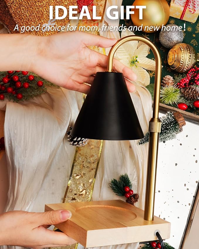 Lámpara Calentadora de Velas con Temporizador y Dimer, Negro, Moderna miniatura 6