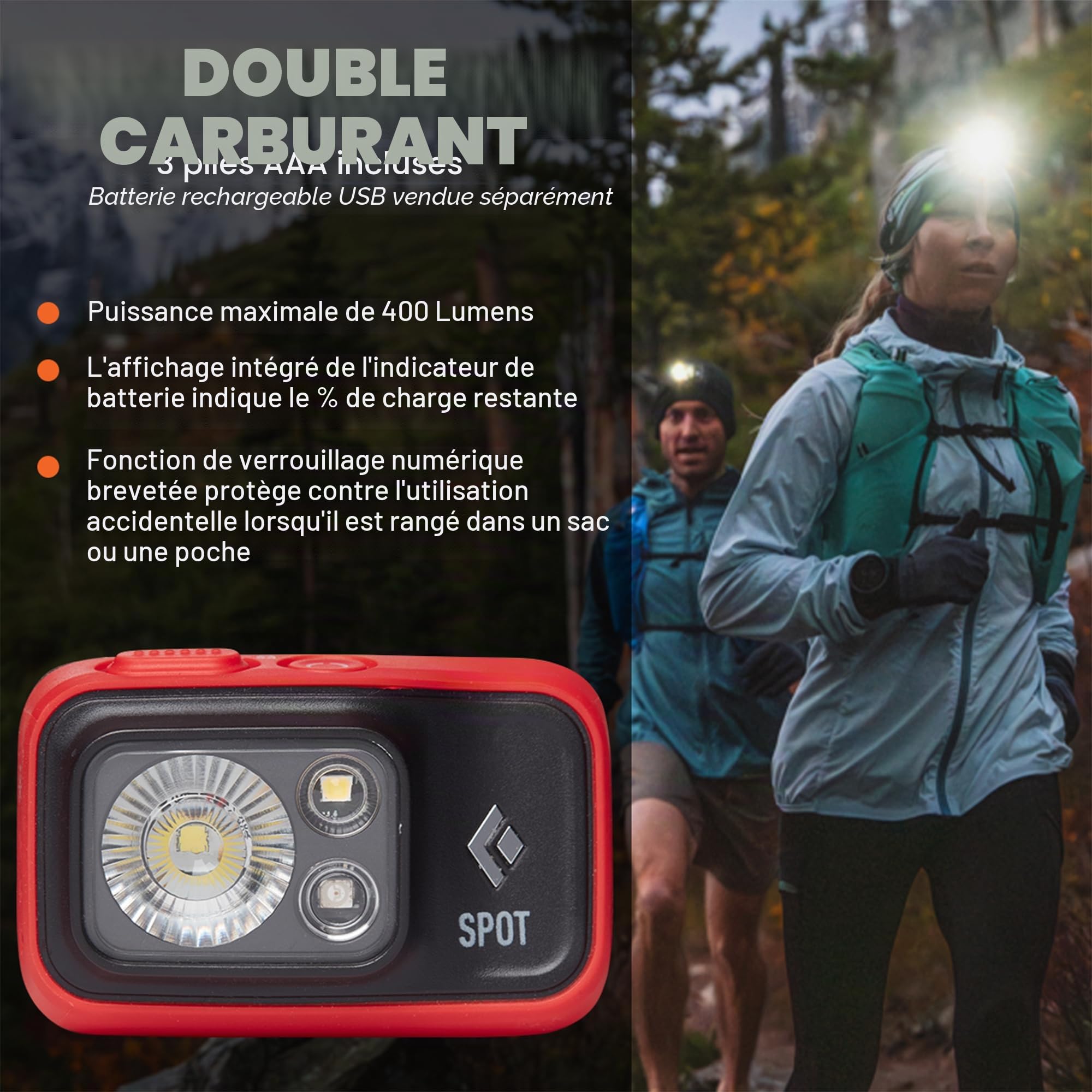 Black Diamond Spot 400 lampe frontale, Uni