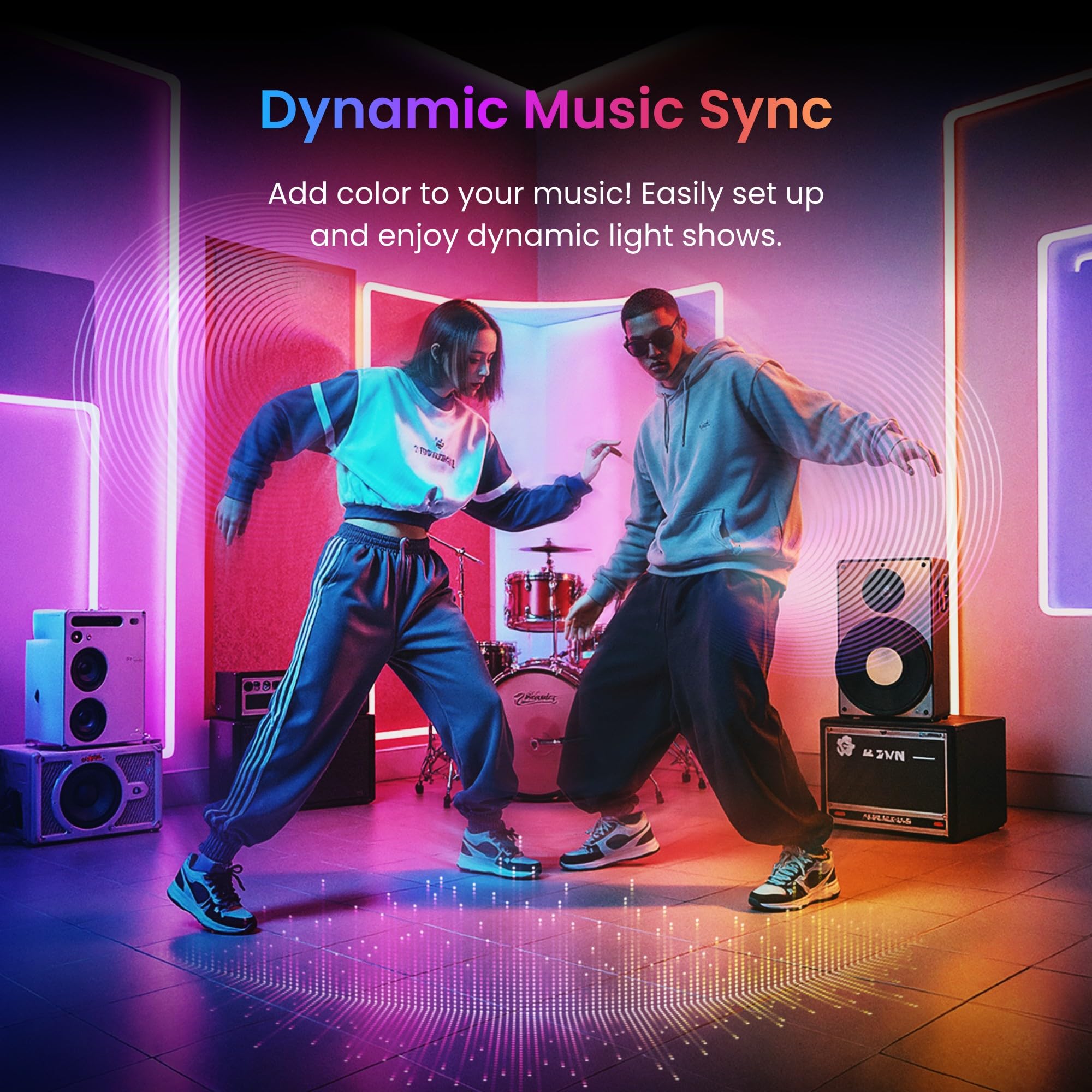 SwitchBot 16.4ft RGB LED Strip Lights for Bedroom, 12V Smart Light Strip with Matter, Works with Apple Home, Alexa, Google Home, Music Sync, Color Changing for Room, Cabinet, Party, Decor