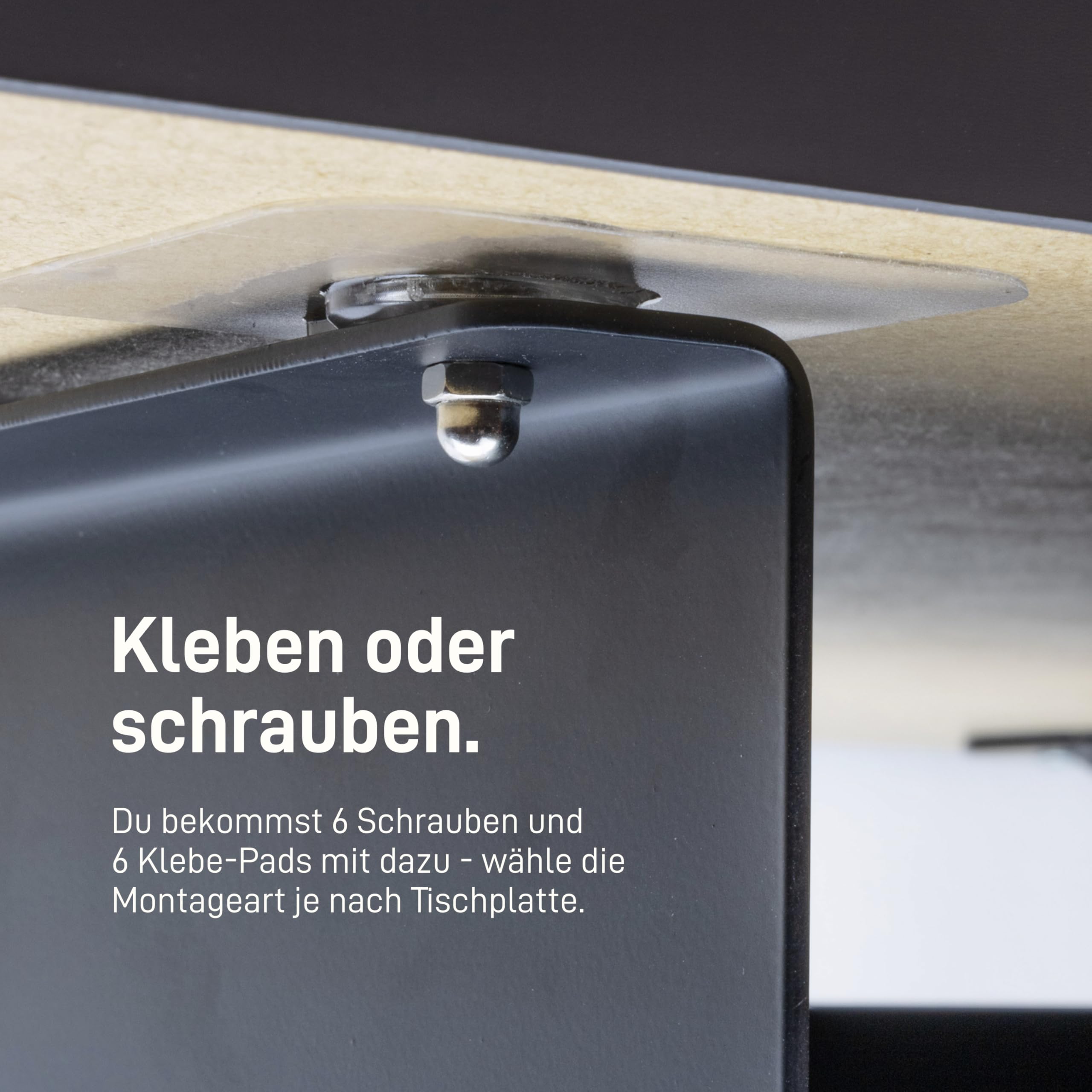 Natural Goods Berlin 1x Tischfach LADE Schreibtisch Ablage Schublade Unterkonstruktion Halterung hängend Organizer Materialschrank Aufbewahrungsbox Plattenunterbau Metall (300mm, Schwarz)
