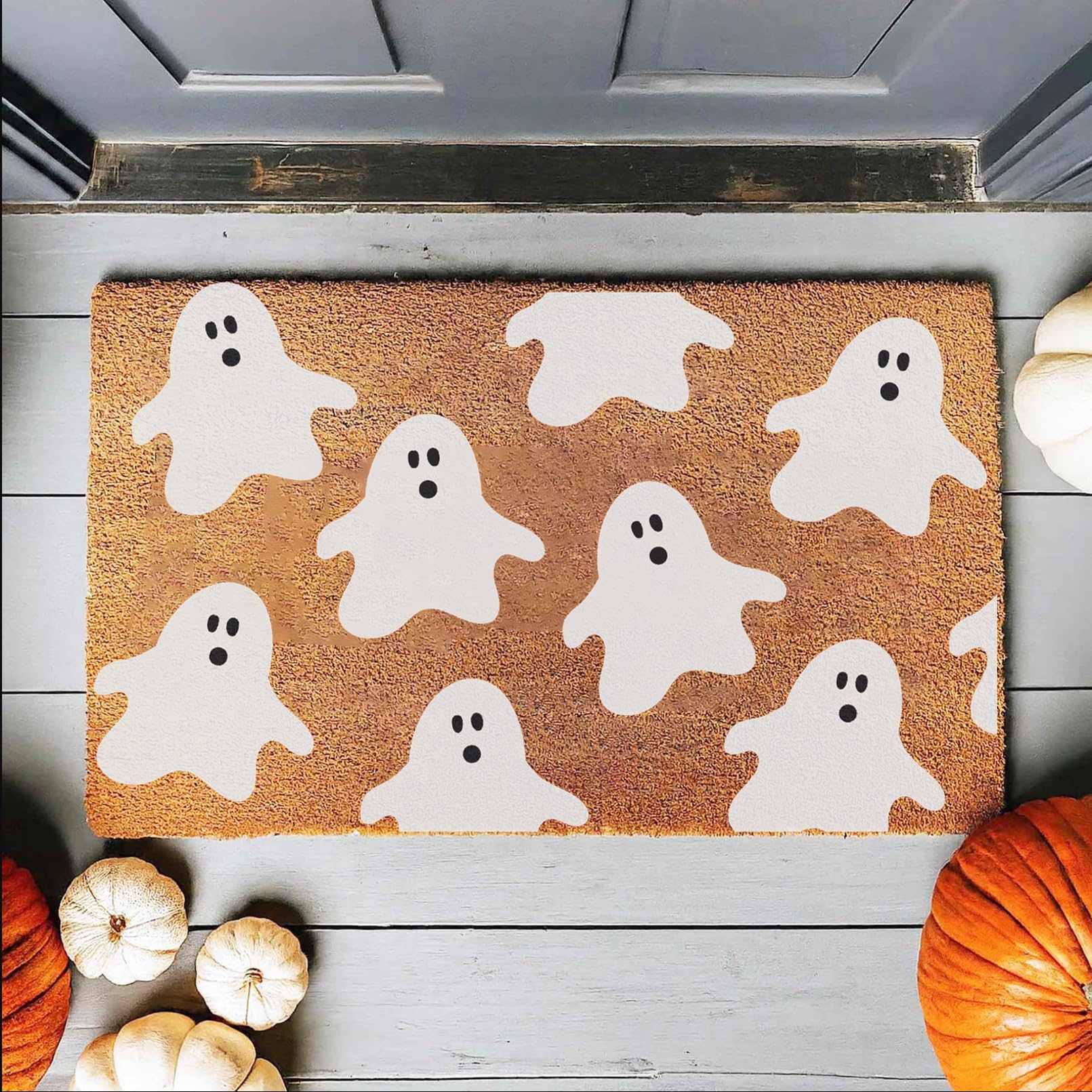 Plantillas de Halloween para felpudo de 17 x 26 pulgadas, plantilla grande de Halloween, plantillas reutilizables para dibujar en telas de madera, tapete de puerta de porche, manualidades, decoración