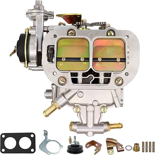 Carburador de 2 barriles 38/38 para Weber 38 x 38 4 CYL estrangulador eléctrico compatible con BMW VW Ford Jeep Toyota Pickup, para Fiat Renault