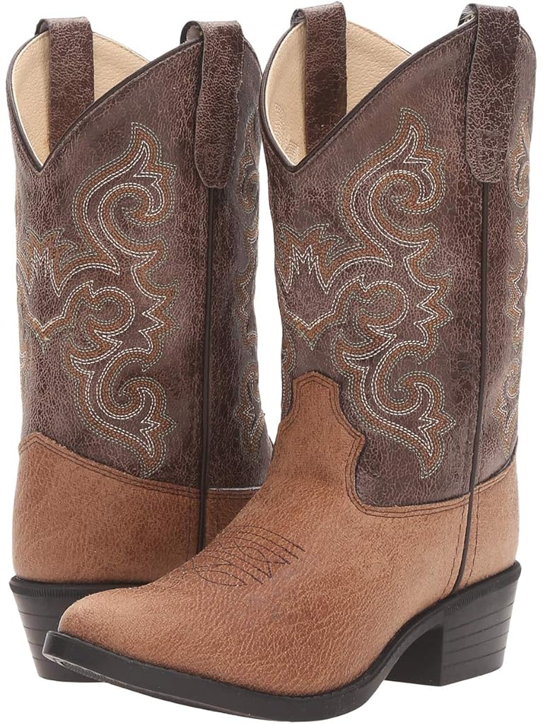 Tan Old West Boots J Toe Vintage (Toddler/Little Kid)