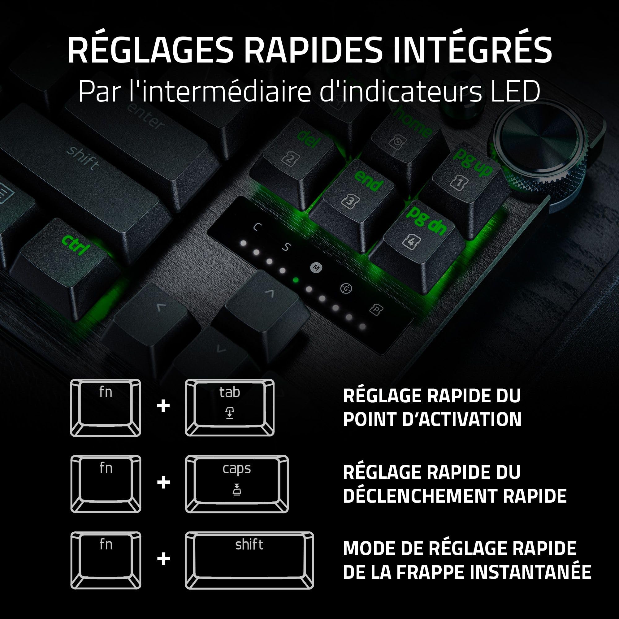 Razer Huntsman V3 Pro TKL (Switches Analog) - Clavier Gamer Tenkeyless (Switches Optiques Analogiques réglables de 0,1 à 4,0mm, Déclenchement Rapide, Touches en PBT Doubleshot) Clavier AZERTY| Noir