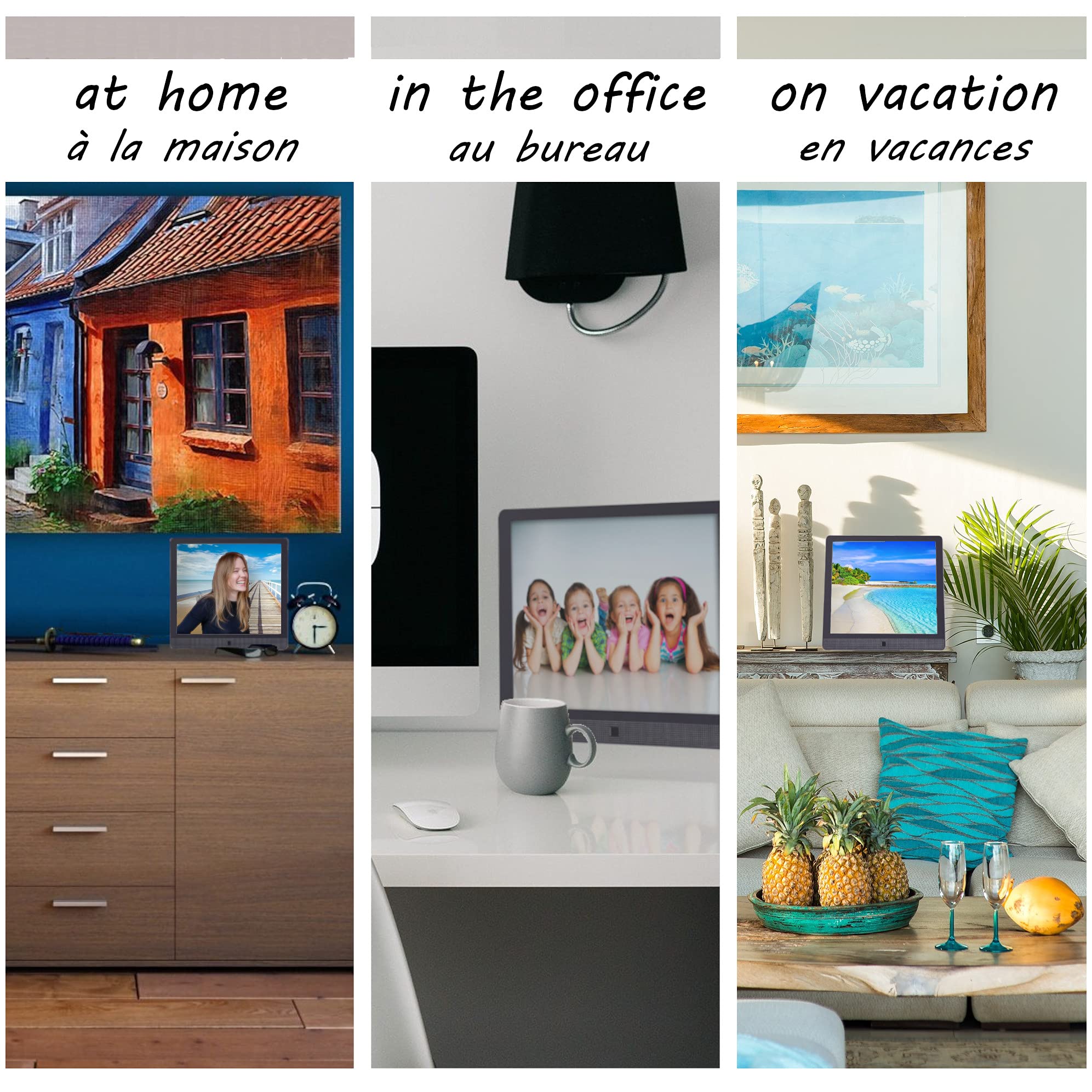 PixStar Easy Digital Photo Frame WiFi 10 Inch, Share Videos and Photos