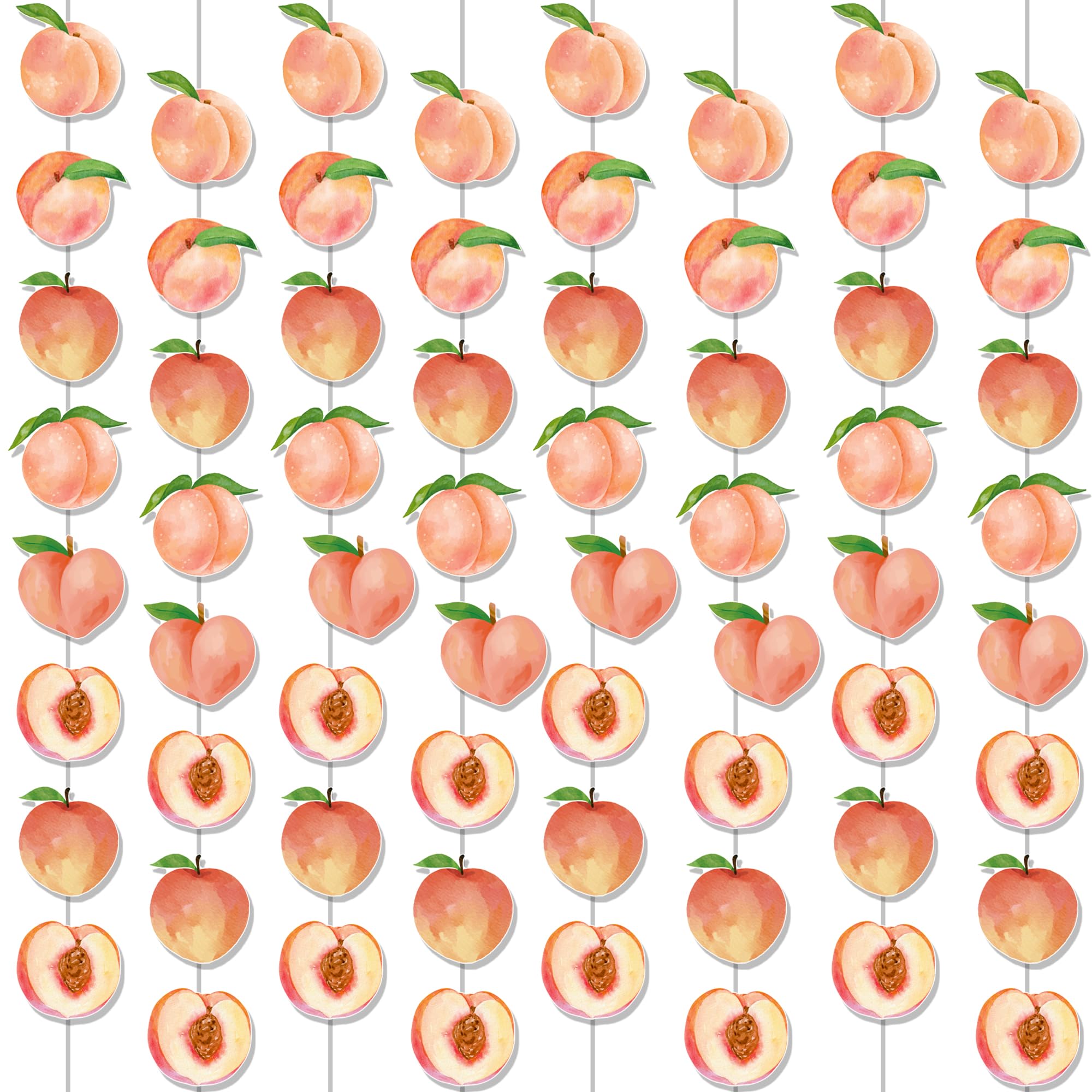 Pfirsich-Geburtstagsparty-Zubehör, 8 Stück, Pfirsich-Girlanden, süß wie ein Pfirsich-Dekoration, Obst-Thema, Papiergirlande, Banner für Sweet Little is on the Way Babyparty, Hochzeitsdekoration