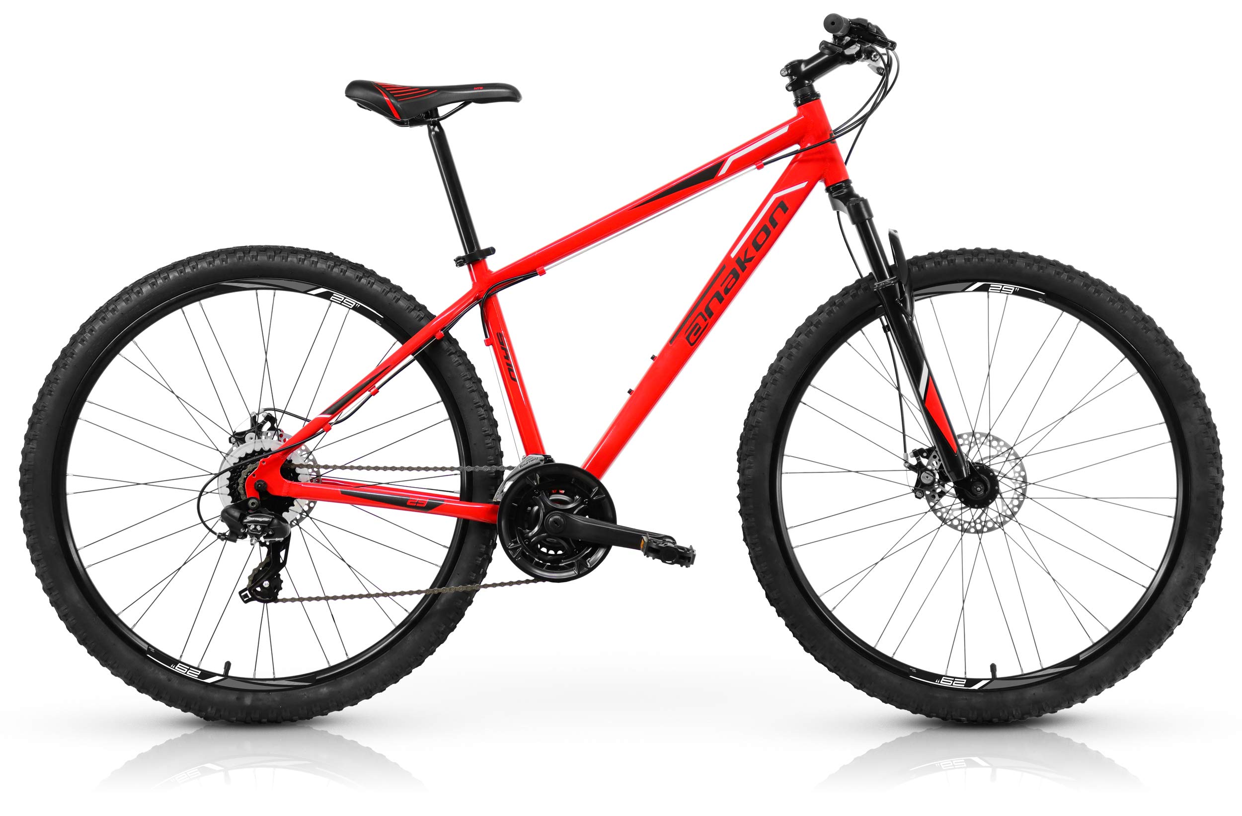 Bicicleta montaña SHIMANO SK10 29", Aluminio, 24v., Doble Frenos de Disco, Suspensión Delantera, roja, (varias tallas)