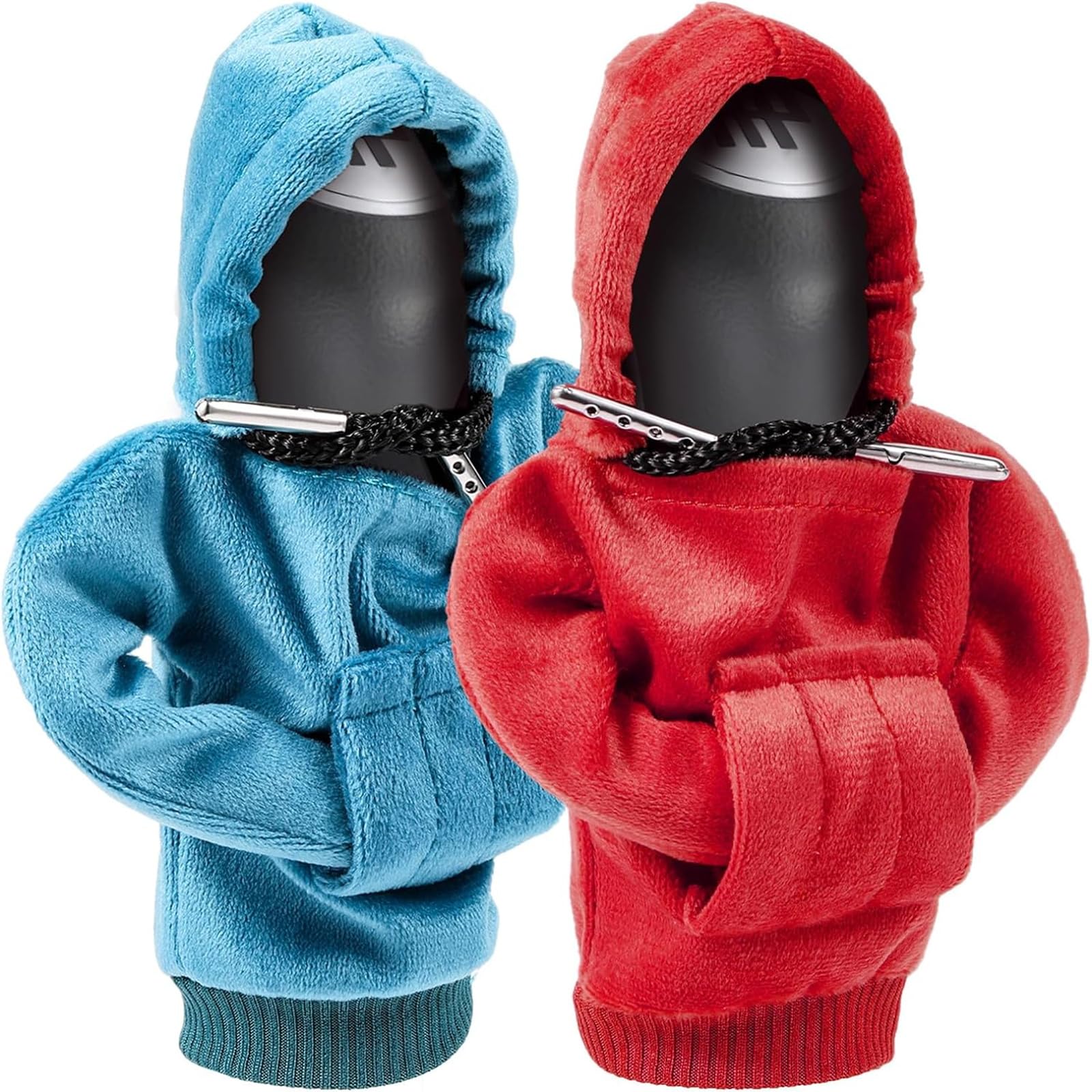 AtRyx Shift Knob Cover, Funny Sweater Hoodie for Shift Knob, Car Shift Knob Protective Trim Soft Shifter Cover Car Interior Accessories, Red Blue