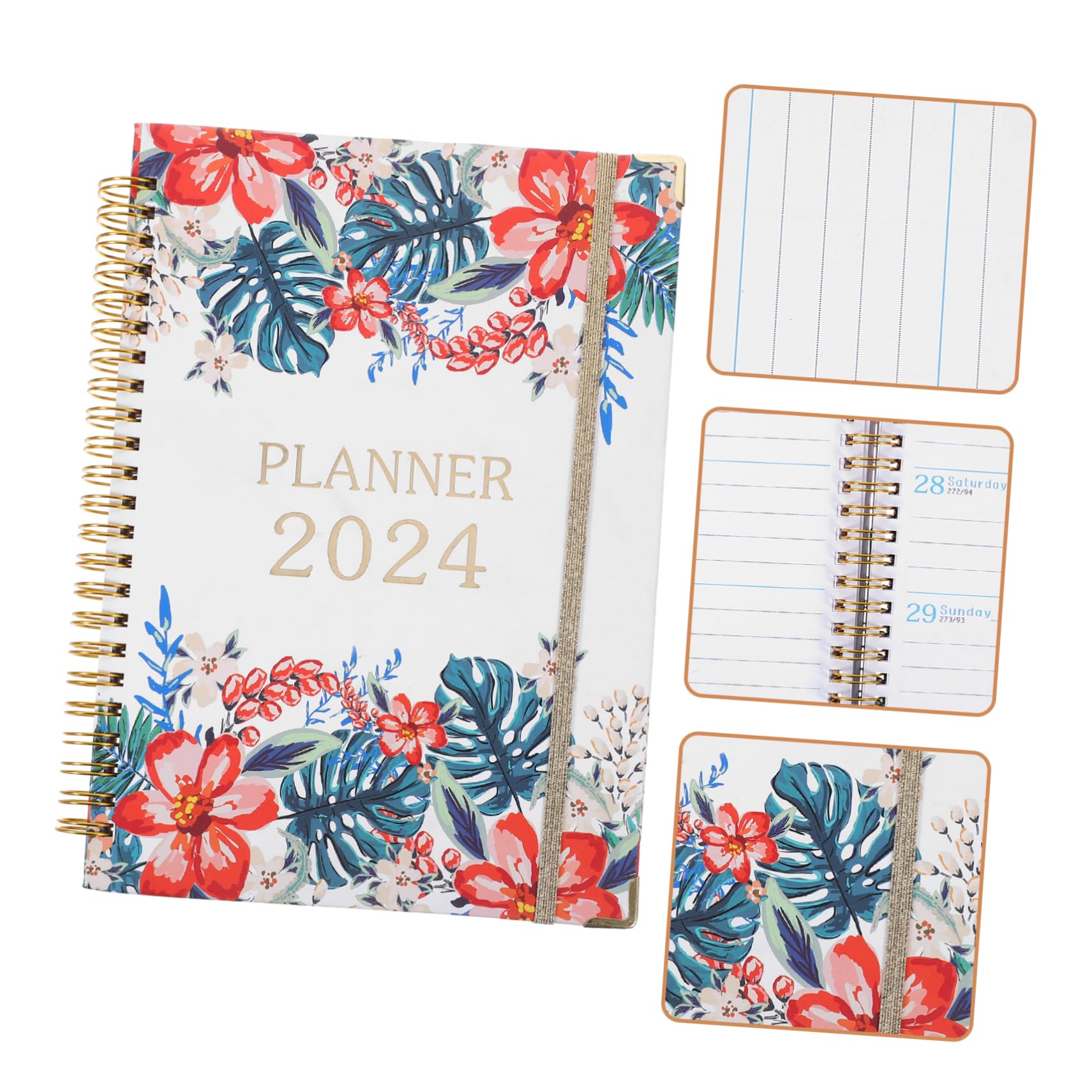 Lurrose 5piezas Planificador Académico Portable Organizador De Tareas Para Estudiantes y Profesionales Agenda Mensual y Diario De Notas Para Trabajo y Estudio