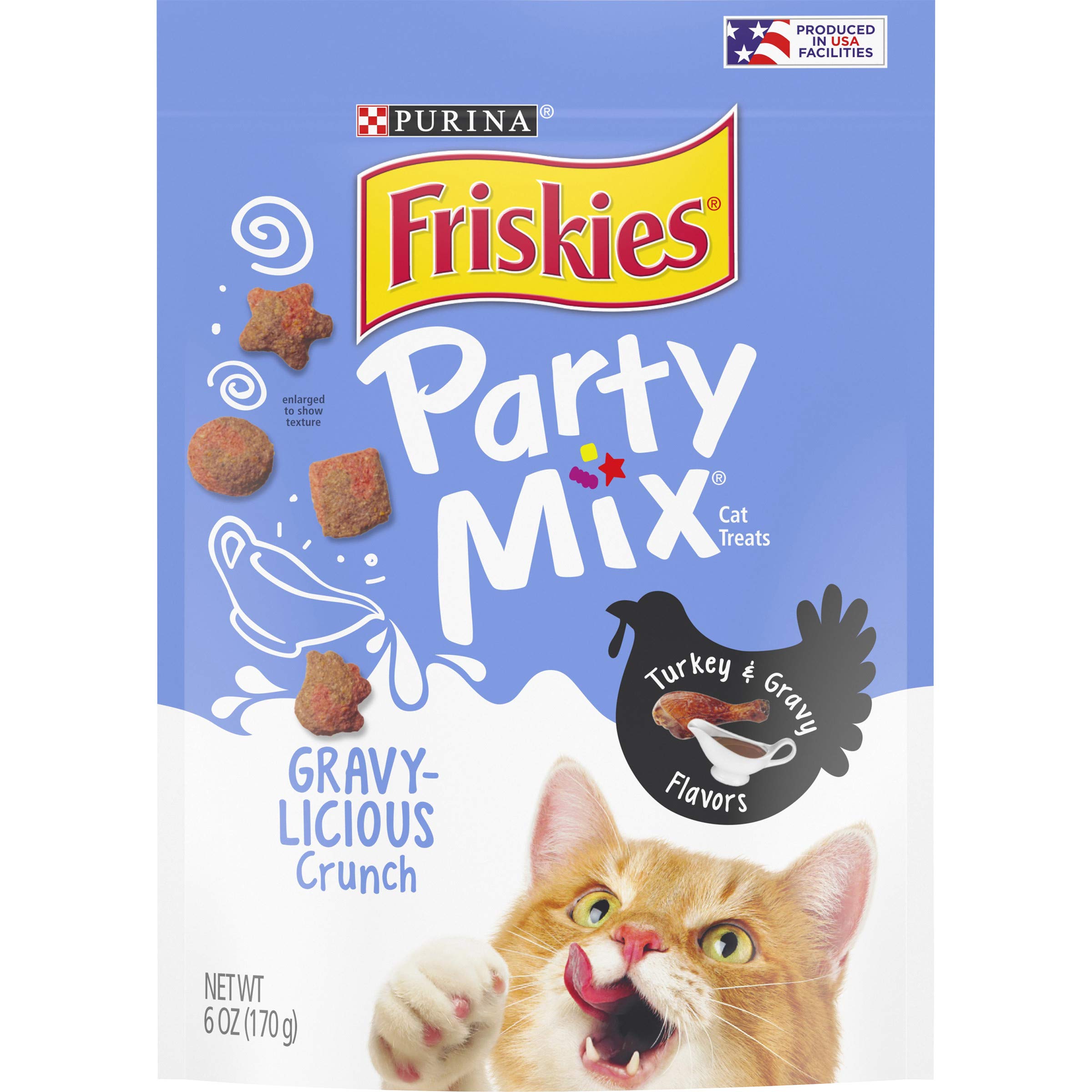 Purina Friskies Party Mix Adult Cat Treats - (6) 6 oz. Pouches