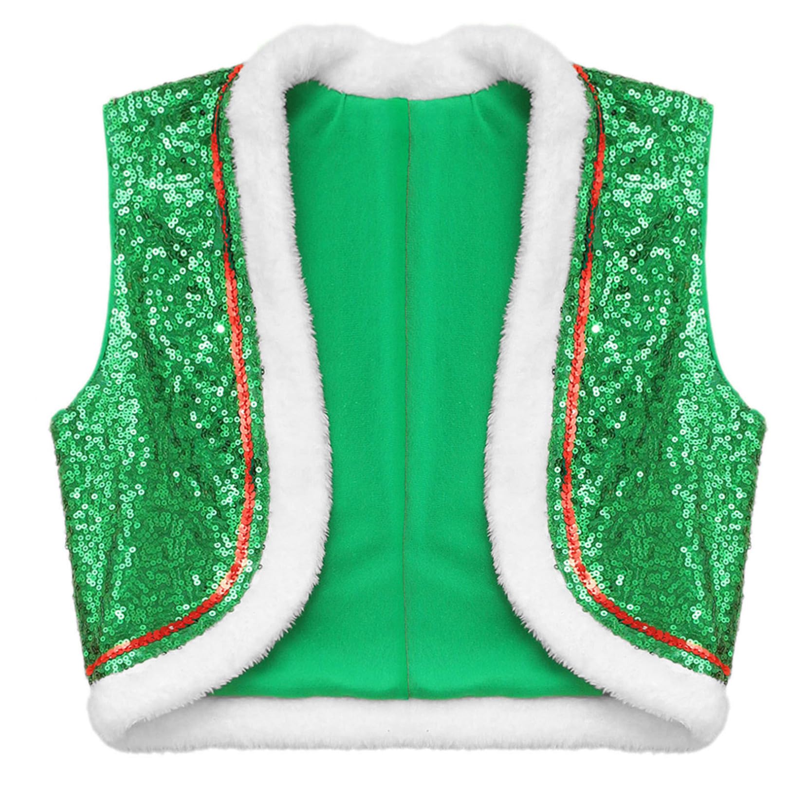 Alvivi Boys 7-14 Gold Sequined Vest, Glittery Hip-hop Jazz Dance