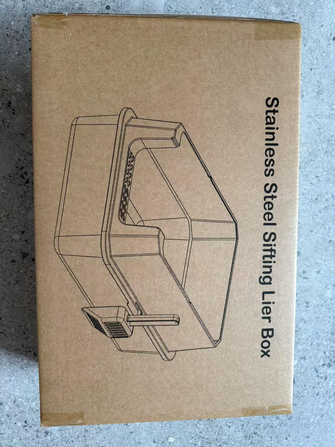 MIXJOY Bac à Litière Chat en INOX XL, Bac Litiere pour Chat 28L Grande Capacité Anti-Fuite à Bords Hauts, Design Ouvert Facile à Nettoyer avec Pelle Incluse, 56.5x36.5x25.5cm