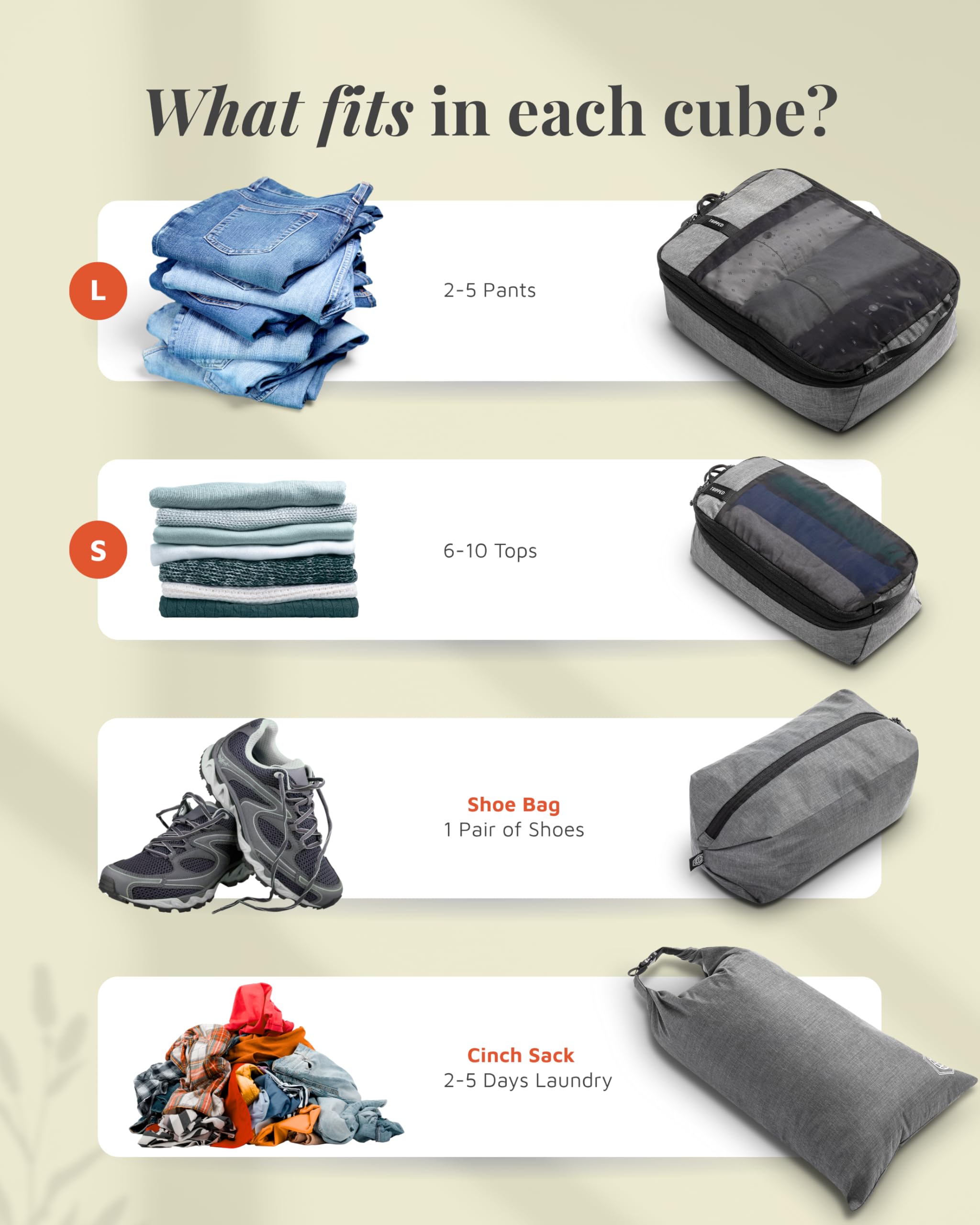 Premium Compression Packing Cubes for Travel, Compression